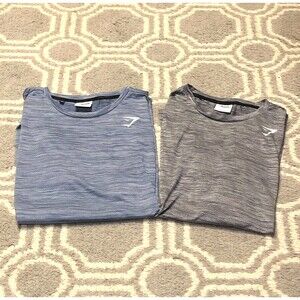 Gymshark Arrival Marl T-Shirt Mens Large Lot Of 2 Stretch Performance Gym